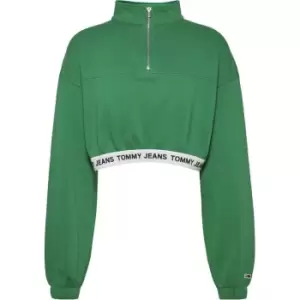Image of Tommy Jeans Tjw Super Crop Logo Waistband - Green