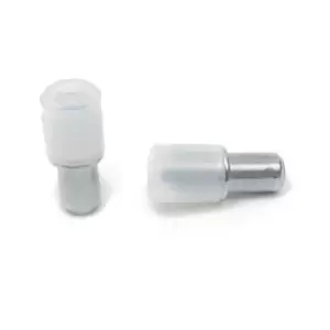 Image of GTV Glass Shelf Supports Plug in Steel Pegs Pins, Pack of 12. with Collar for 5m