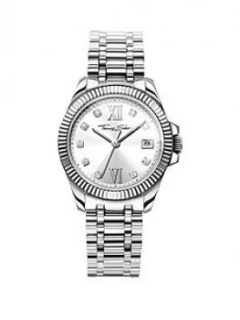 Image of Thomas Sabo Divine Silver Tone Dial Stainless Steel Bracelet Ladies Watch, One Colour, Women