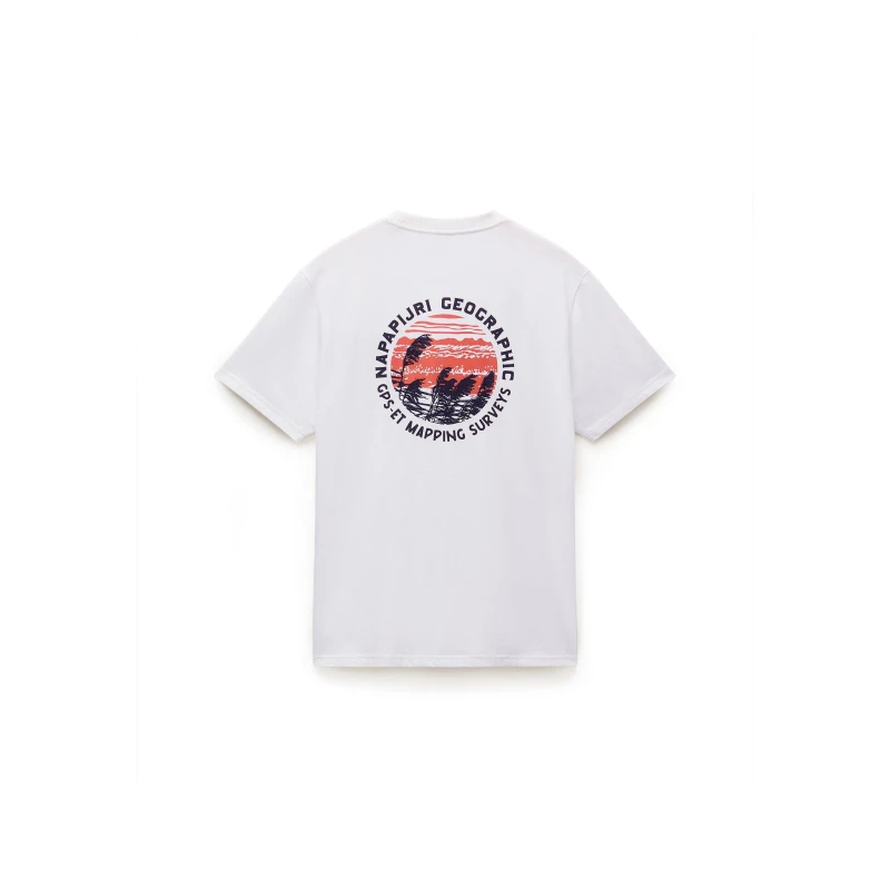 Image of Napapijri Mens Regular Fit T-Shirt White Heron male S