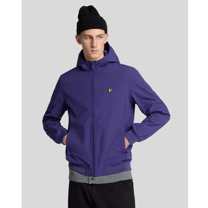 Image of Lyle and Scott Mesh Back Lined Softshell Jacket Purple male XS