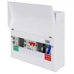 Image of Lewden 100A 6 Way Dual RCCB Metal Pro Consumer Unit - PRO-MX12RRMFLEXIA
