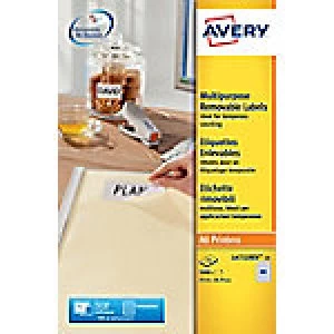 Image of Avery Mini Multipurpose Labels L4732REV-25 White Self Adhesive A4 35.6 x 16.9mm 25 Sheets of 80 Labels