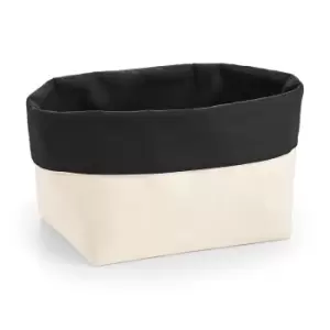 Image of Westford Mill Reversible Canvas Organiser (L) (Natural/Black)