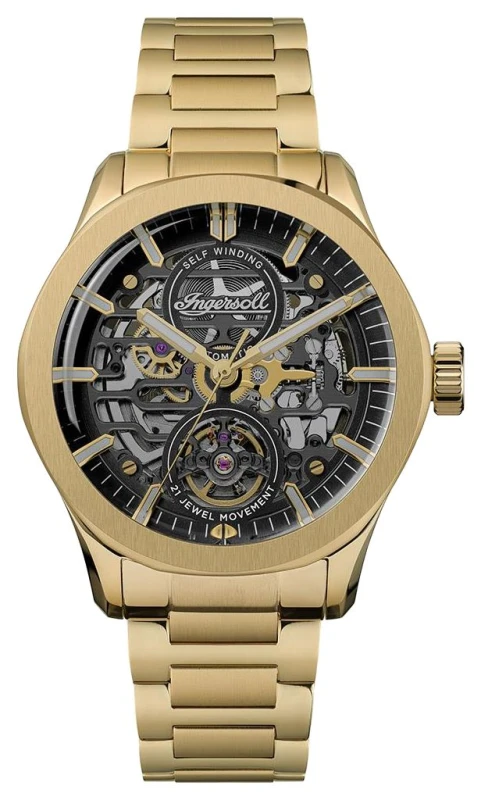 Image of Ingersoll I16702 THE BRONC Skeleton Automatic (44mm) Black Watch