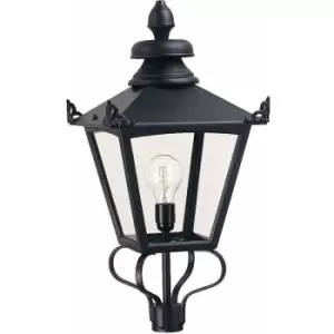 Image of Loops - IP23 1 Bulb Lantern Head Only Black LED E27 150W Bulb Outside External