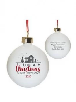 Image of Personalised First Christmas New Home Bauble