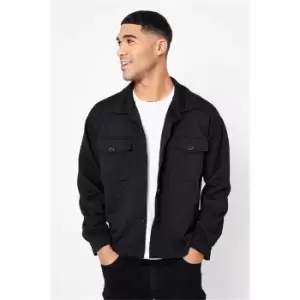 Image of I Saw It First Black Boxy Oversized Quilted Shacket - Black
