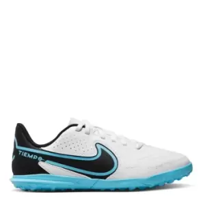 Image of Nike Jr. Tiempo Legend 9 Club TF Little/Big Kids Turf Football Boots Junior Boys - White
