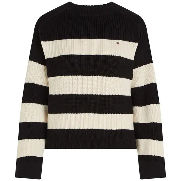Image of Tommy Hilfiger Co Cardi Stitch C-Nk Swt - Cream 8