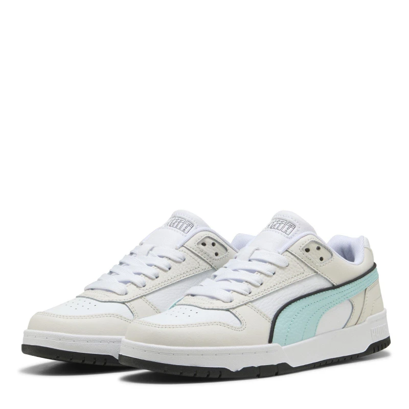 Image of Puma RBD Low Trainers Junior Blu/Grn/Wht male 3 (35.5)