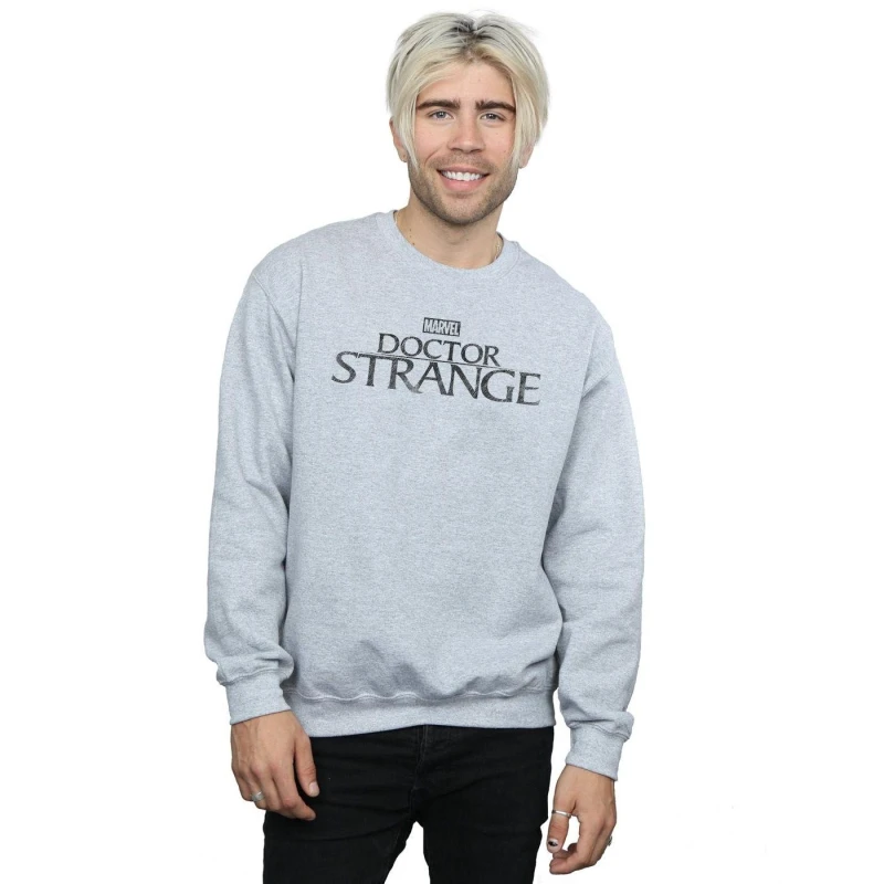 Image of Marvel Marvel Men Doctor Strange Logo Sweatshirt in Grey Size: Small Grey S Male 5057245796514
