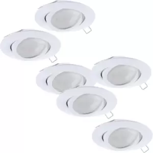 Image of 2 PACK 3 PACK Flush Ceiling Downlight White Aluminium Round Spotlight 5W GU10