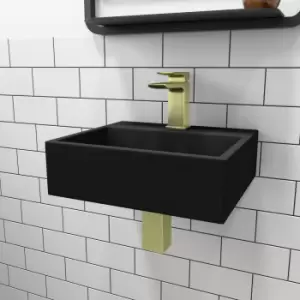 Image of Cloakroom Black Wall Hung Basin 405mm - Houston
