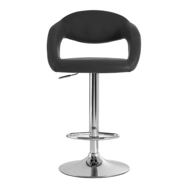 Image of Premier Housewares Interiors by Premier Taylor Grey Faux Leather Bar Chair Grey unisex