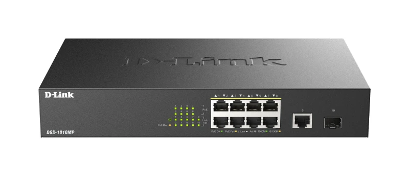 Image of D-Link DGS-1010MP/E network switch Unmanaged L2 Gigabit Ethernet (10/1
