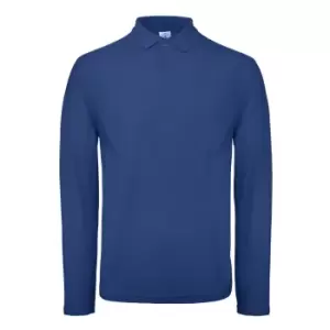 Image of B&C ID.001 Mens Long Sleeve Polo (Pack Of 2) (S) (Regal Blue)