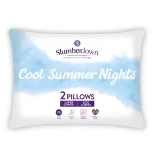 Image of Slumberdown Summer Cool Firm Pillow, Pack Of 2