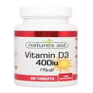 Image of Natures Aid Vitamin D 10ug 90 tablet