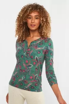 Image of Button Up Floral Print Top
