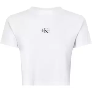Image of Calvin Klein Jeans Badge Rib Short Sleeve Tee - White