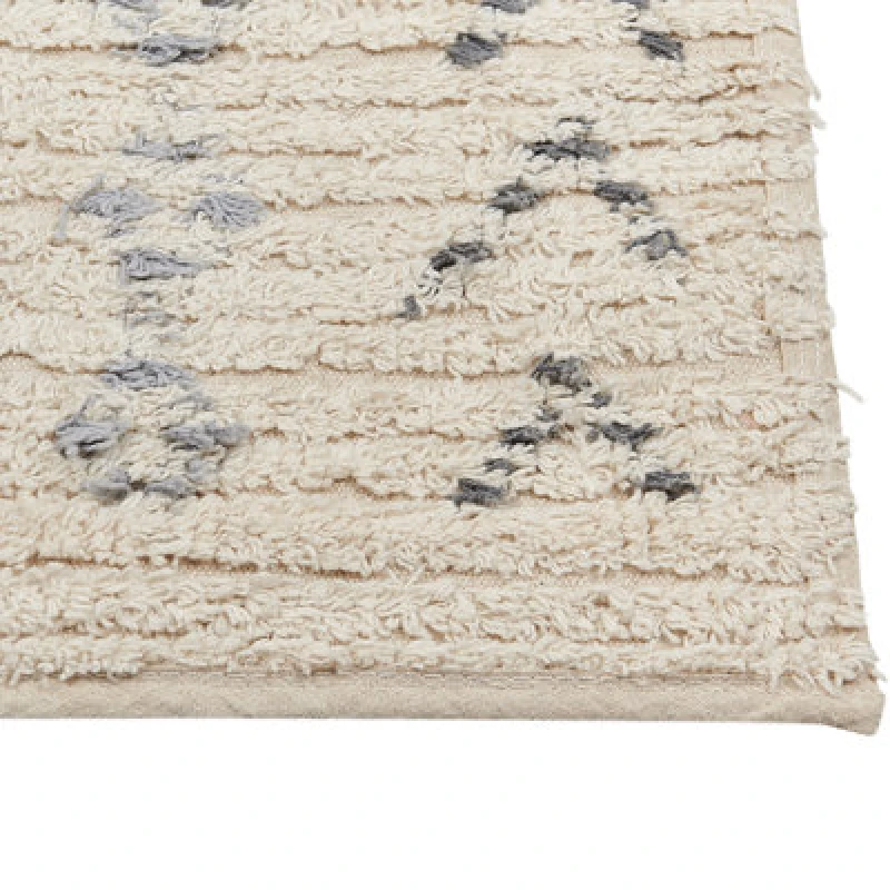 Image of Beliani Rug Dispur Beige 160 X 230 Cm Cotton