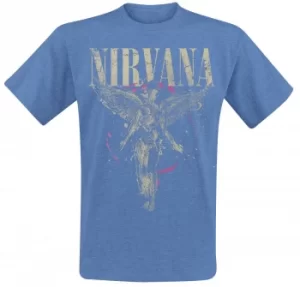 Image of Nirvana In Utero T-Shirt mottled blue