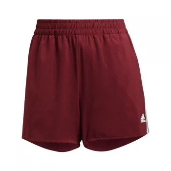 Image of adidas Primeblue Designed 2 Move Woven 3-Stripes Sport Sh - Victory Crimson / White