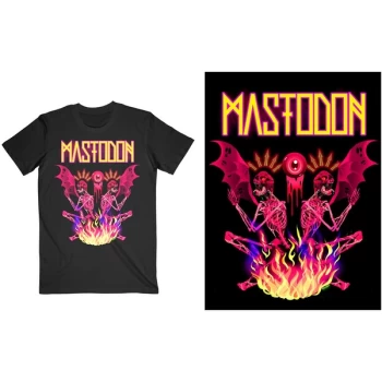 Image of Mastodon - Double Brimstone Neon Unisex Medium T-Shirt - Black