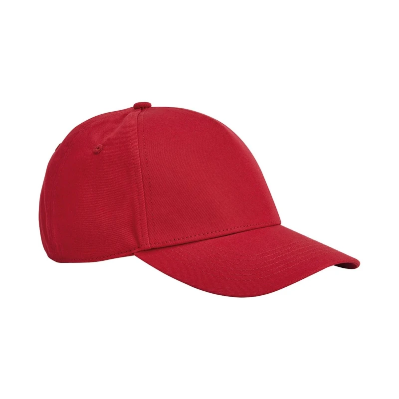 Image of Beechfield Beechfield Men Classic Cotton 5 Panel Baseball Cap in Red Red One Size Male 5063527971449