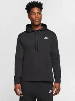 Image of Nike Club Hoodie - Black/White, Size 2XL, Men