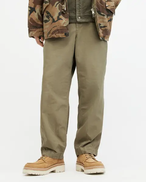 Image of AllSaints Buck Wide Tapered Fit Trousers
