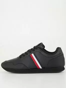 Image of Tommy Hilfiger Core Lo Runner Pu Lth, Black, Size 43, Men