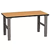 Image of SLINGSBY Workbench Steel, Wood Black, Brown 2000 x 800 x 700 mm