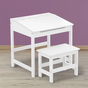 Image of Premier Housewares Kids Desk & Stool - White