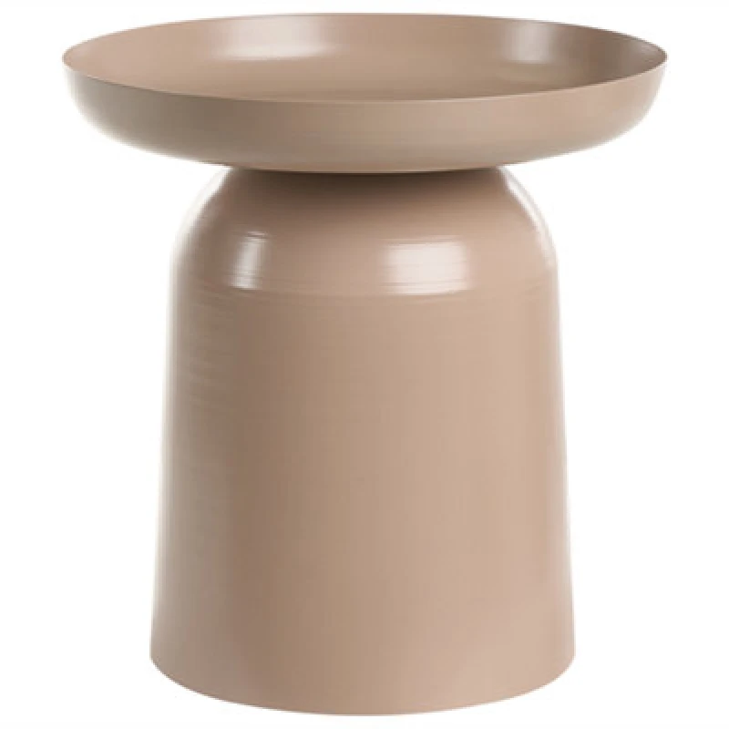 Image of Beliani Side Table Torrens Metal Taupe