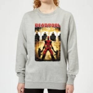 Image of Marvel Deadpool Target Practice Womens Sweatshirt - Grey - S