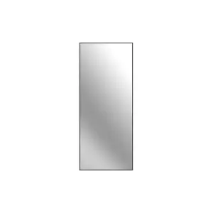 Image of Alpha Metal Rectangle Wall Mirror Large Matt Black 70 X 170Cm - BLACK