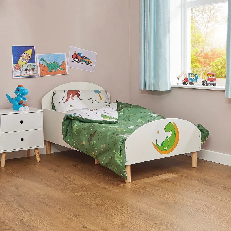 Image of Liberty House Liberty House Dinosaur Toddler Bed Frame - White