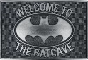 Image of Batman Enter The Batcave Door Mat Black grey
