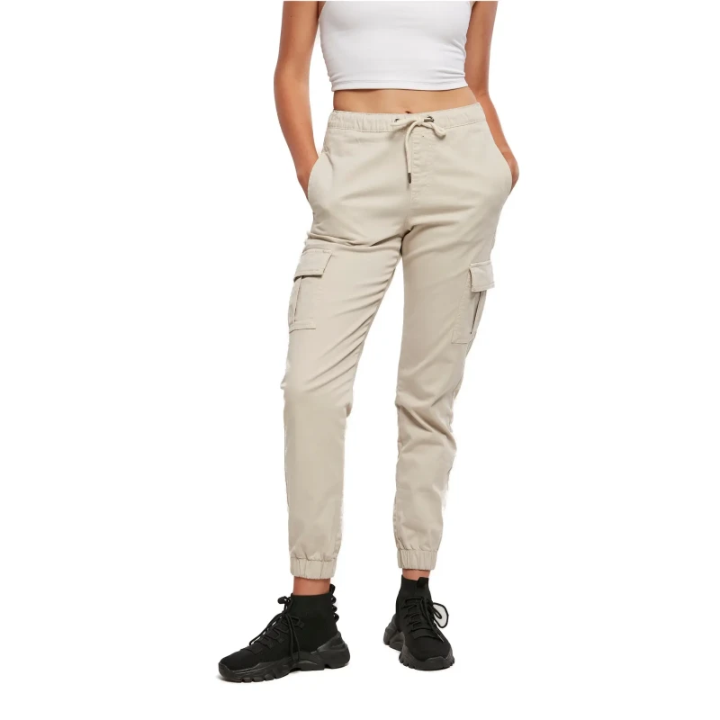 Image of Urban Classics High-waisted comfortable cargo joggers For Her Urban Classics Blanc Female M
