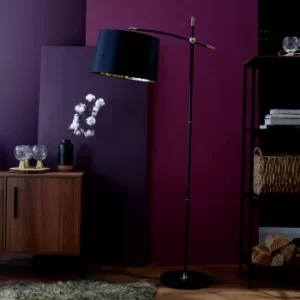 Image of Iconic Hensley Floor Lamp in Black and Brass