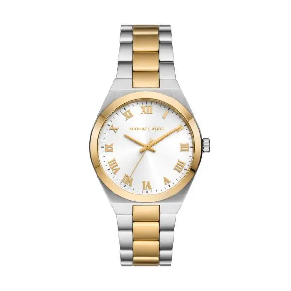 Image of Michael Kors Lennox White Dial Two-Tone Stainless Steel Bracelet Ladies Watch MK7464 MK7464