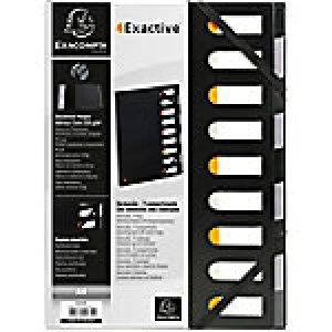 Image of Exacompta Expanding File Harmonika A4 Black plastic 320 x 240 x 15 mm