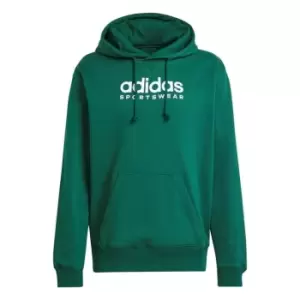 Image of adidas All SZN Fleece Graphic Hoodie Mens - Green