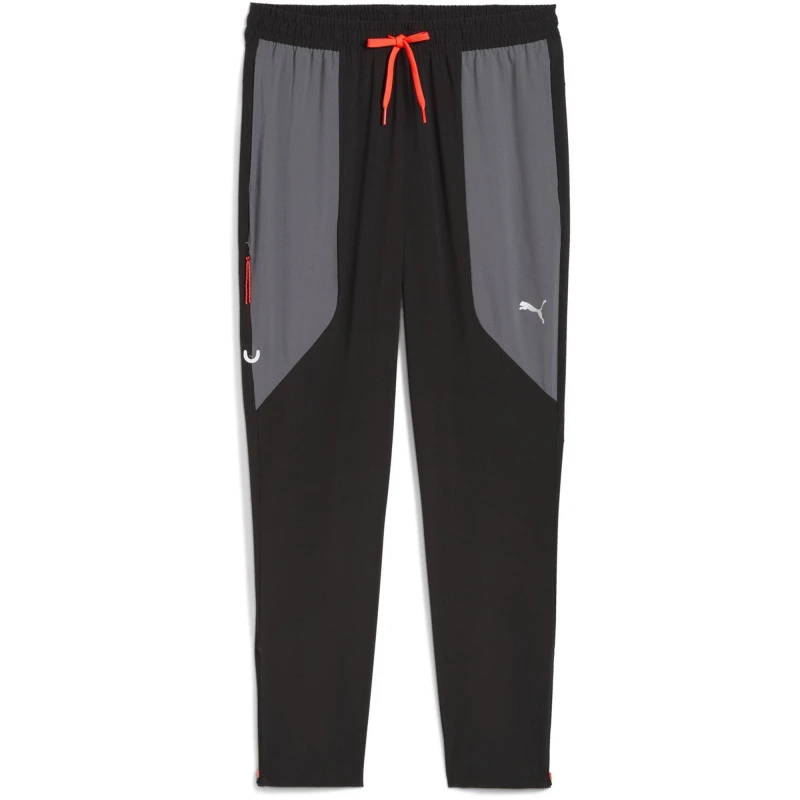 Image of Puma Mens Flex Closed Hem Woven Joggers Black/Grey male S