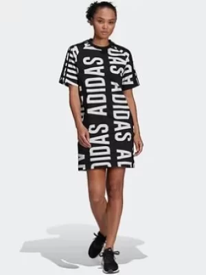 Image of Adidas Essentials Oversized Allover Print Dress