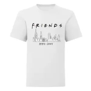 Image of Friends Girls NYC Dates Cropped T-Shirt (11 Years) (White)