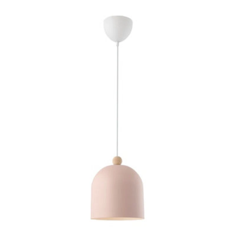 Image of Nordlux Gaston Metal Pendant Light White Inner Pink,mains