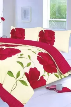 Image of Rosaleen Floral Roses Duver Cover Bedding Set
